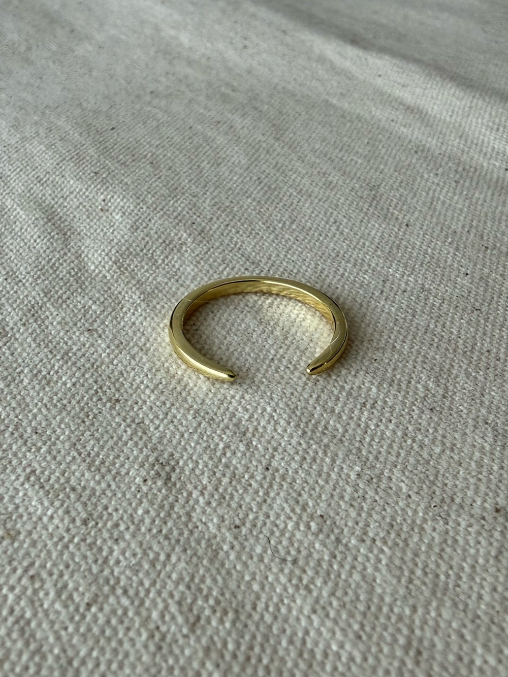 14K yellow gold plated open ring